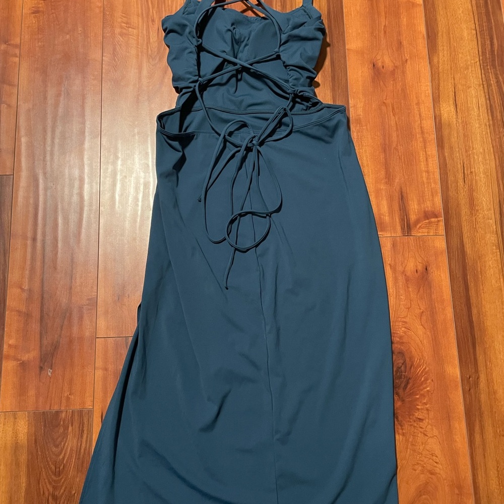 HALARA Backless Teal Dress NWT - Picture 5 of 6